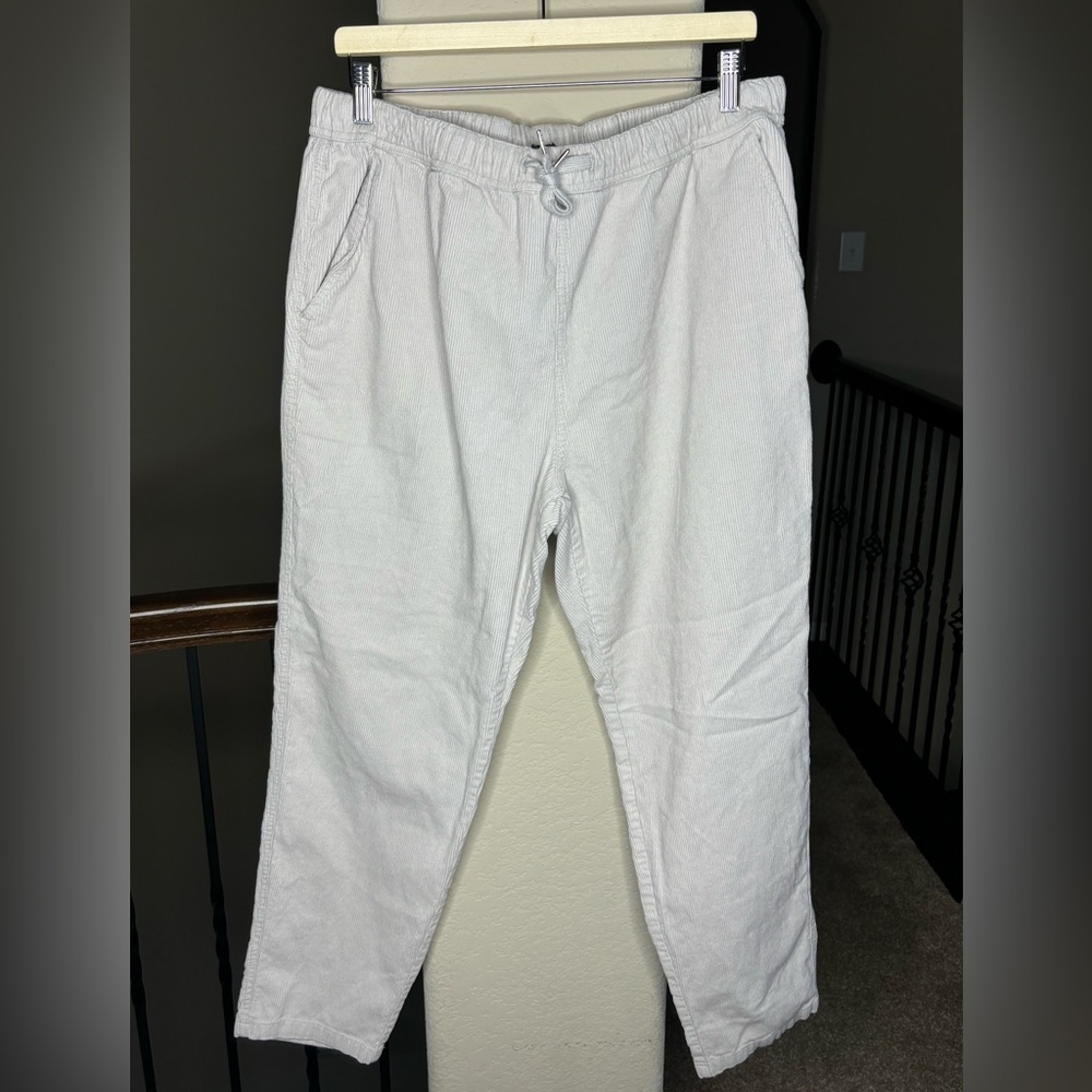 New Look Men Stretchy Corduroy Velvet Cotton Blend Pants Size XL Casual Comfy